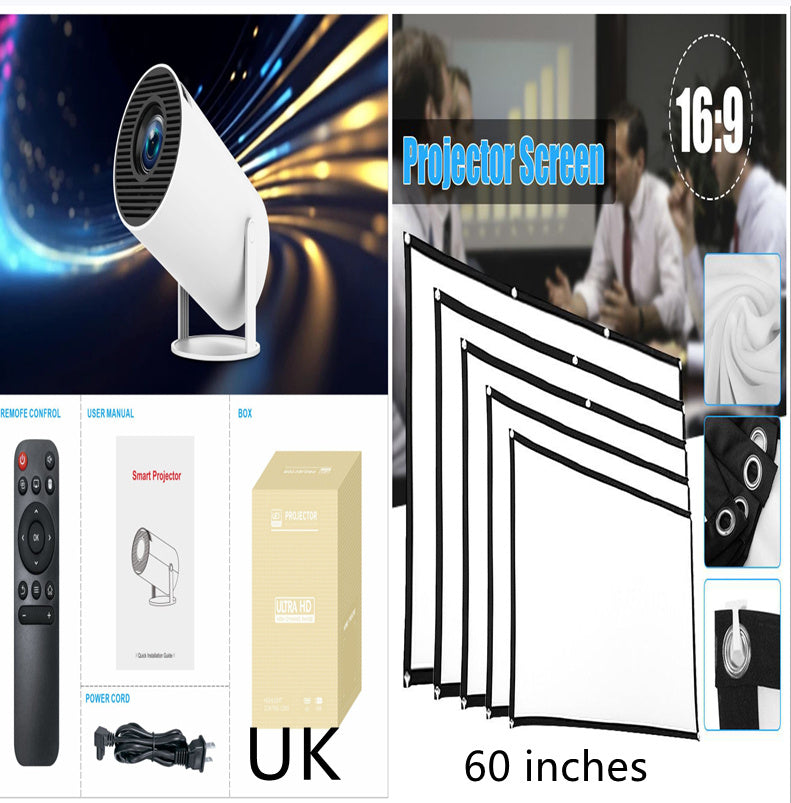 HY300 Pro Mini Projector - 1080P HD Portable Home Theater Projector with Android OS | Compact Cinema Projector for Movies & Gaming