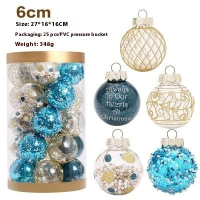 Christmas Decorations 6CM Painted PET