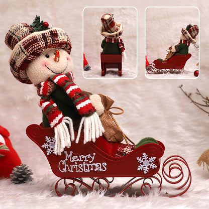 Christmas Decorations Sled Doll Sitting Posture