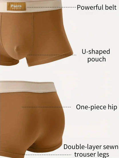 3pcs Men Panties Cotton BoxerShorts Man Underwear Mens Boxers Breathable U Convex Male Underpants Sexy Trunks