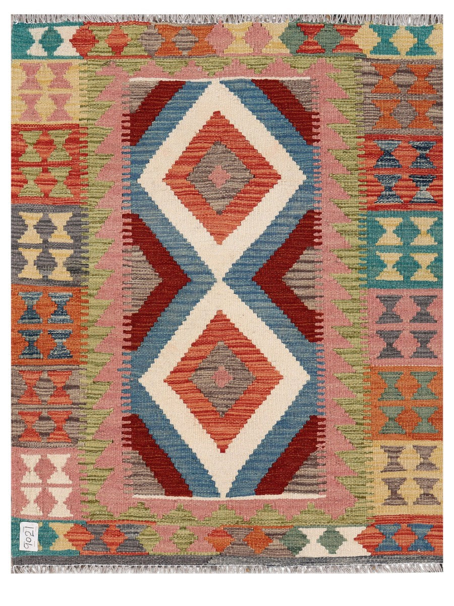 Maimana Afghanistan Kilim Rug - 115 x 89 cm
