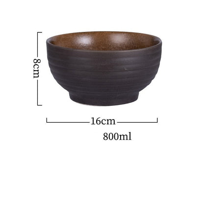 Japanese Style Ramen Bowl Ceramic Noodle Instant Noodle Chopsticks Spoon Set