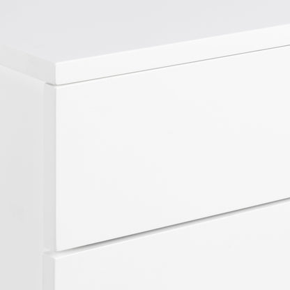 Avignon Bedside Table with 2 Drawers in White