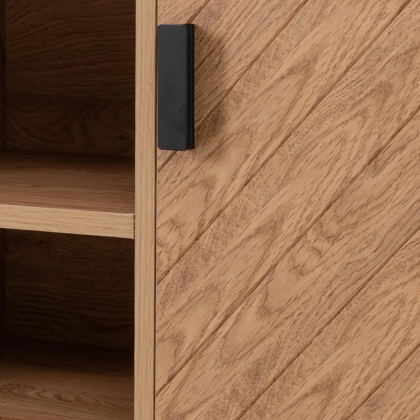 Seconique Leon 2 Door TV Unit in Medium Oak Effect