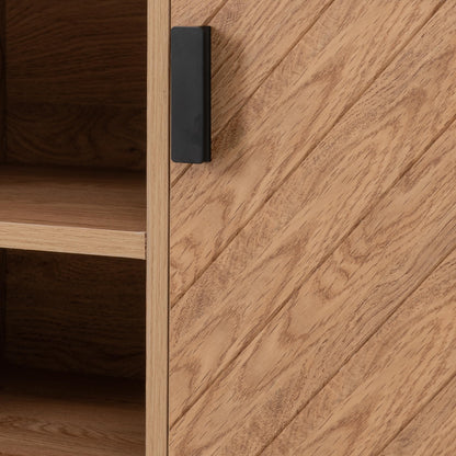 Seconique Leon 2 Door TV Unit in Medium Oak Effect