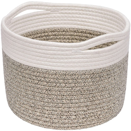 TIMEYARD Small Cotton Rope Basket Storage Basket for Shelves Toy Organiser