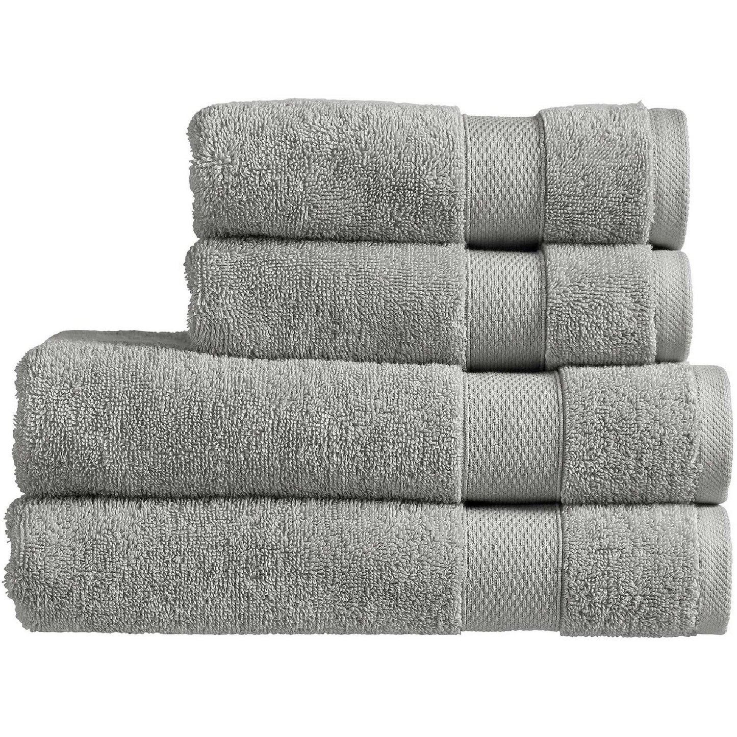 Christy Refresh Bathroom Towel Set | Set of 4 | 2 Bath 2 Hand | Quick Dry | Gentle Pastel Tones | Soft Absorbent Shower Towels | 100% Cotton 550GSM |