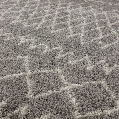 Moroccan Grey Shaggy Rug | 910