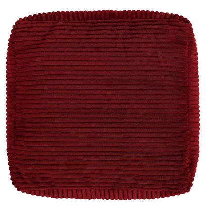 icon Amara Small Cord Bean Bag Footstool with Filling Included, Burgundy