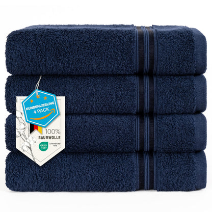 Hammetex Bathrobe 100% Cotton Unisex for Men and Women Quality 400 g/m² Quality Soft Absorbent Terry Towelling Bathrobe for Couples with Pockets