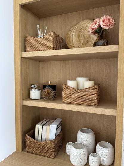 KOUBOO La Jolla Rattan Organizing and Shelf Basket, Honey-Brown