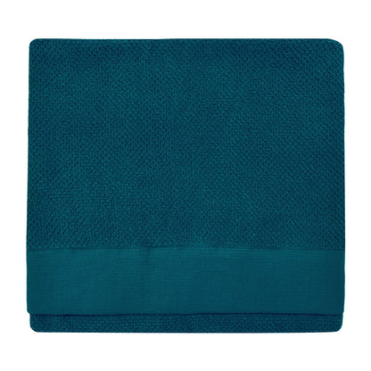 furn. Textured Bath Towel, Cotton, Blue,70 x 130cm