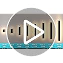 Outdoor Wall Lights LED Black Long Wall Sconce Ip65 Waterproof Outside Lights Rectangular Wall Lighting 3000k 48W Aluminum Exterior/Indoor Wall Light For Garden Villa Porch Terraces Garage,150cm*1