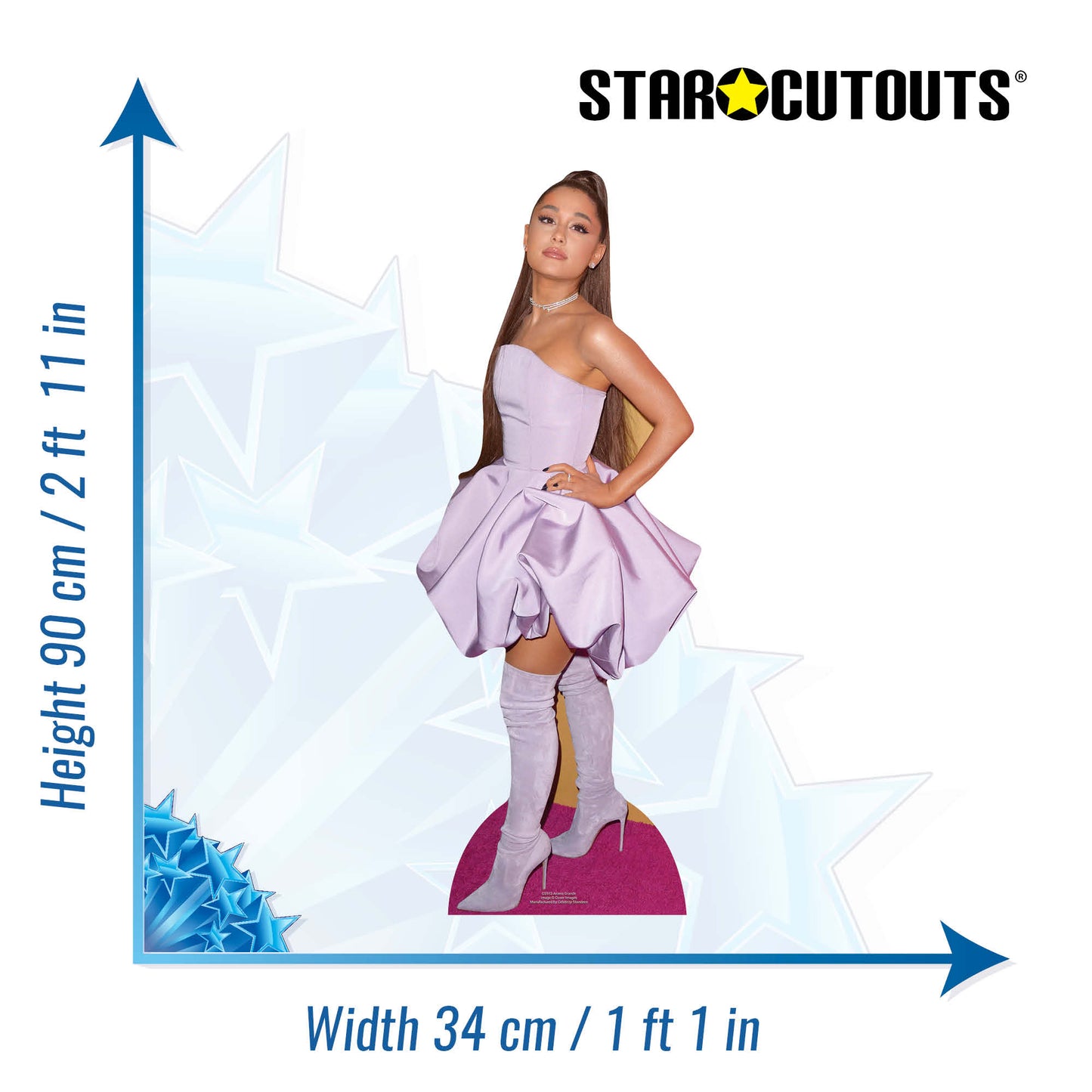 CS913 Ariana Grande (Star Mini) Height 90cm Small Cardboard Cut Out