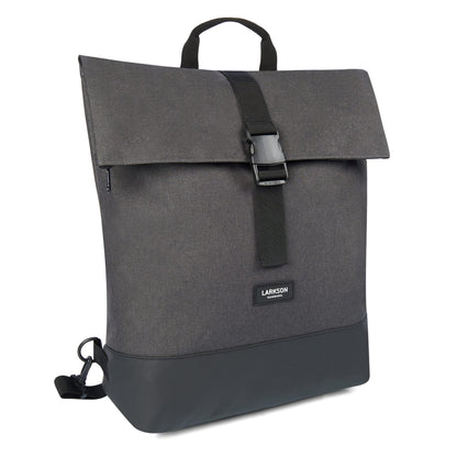 LARKSON Bike Pannier Bags Anthracite - Tammo Bike - 2 in 1 Cycle Backpack & Bicycle Bag for Rear Carrier, Made of Recycled Material - Water-Repellent