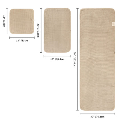 POLYTE 430 GSM Microfibre Quick Dry Waffle Bath Towel Set of 6