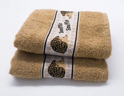Lex's Linens 2 Pack Animal Tea Towel/Kitchen Towel (Hedgehog)