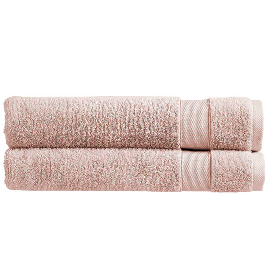 Christy Refresh Pink Bath Towels | Set of 2 | Quick Dry | Gentle Pastel Tones | Soft Plush Large Bathroom Towels | Absorbent Shower Towels | 100%