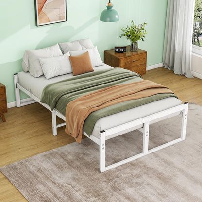 VECOCHO Bed 120 x 200 cm, Double Bed Frame with Metal Slatted Base, 32 cm High Storage Space, Black