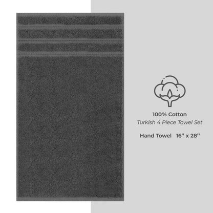 American Soft Linen Luxury Hand Towels for Bathroom, 100% Cotton Turkish 4 Piece Hand Towel Set, 600 GSM Hand Face Towels for Kitchen