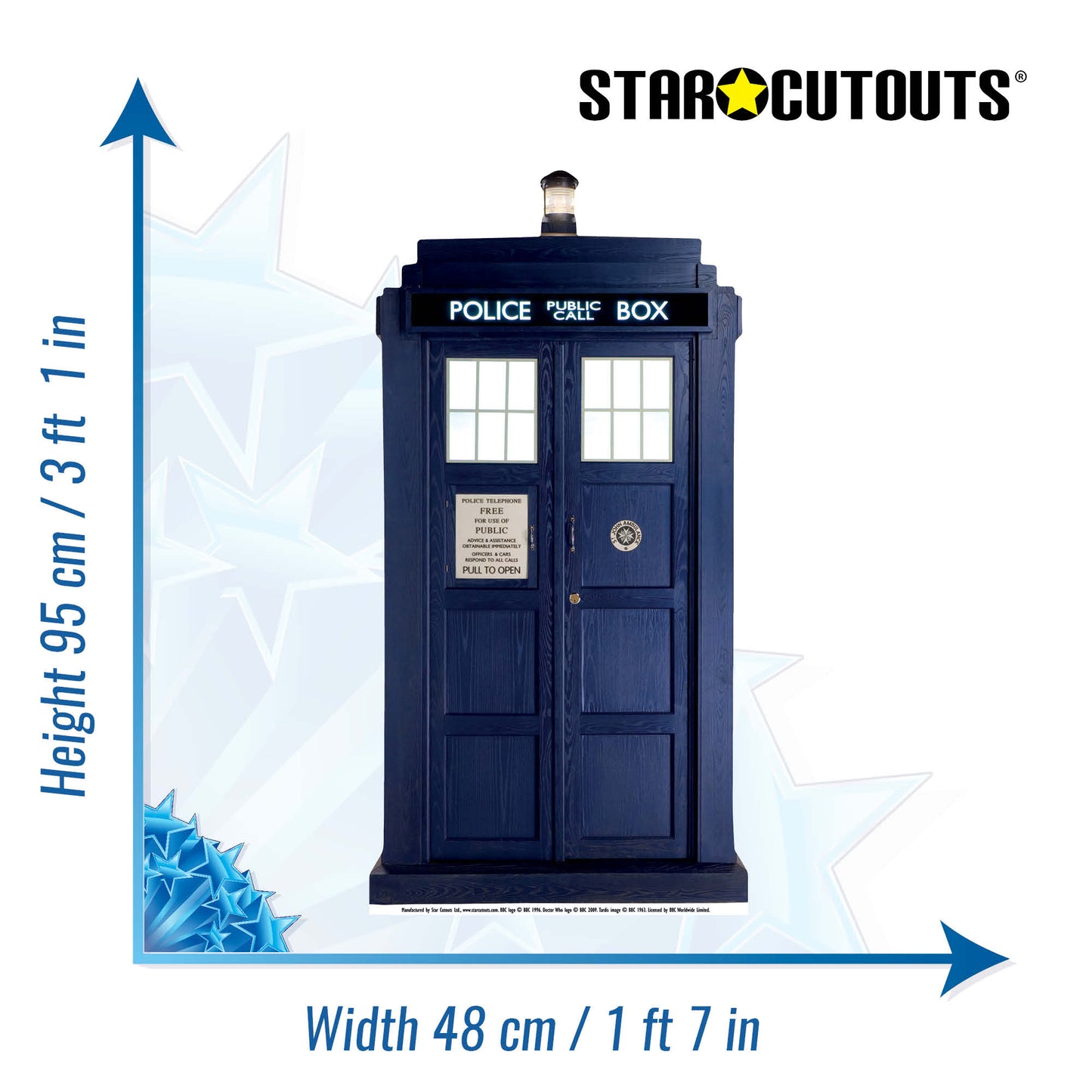 SC915 Tardis STAR MINI Cardboard Cut Out Height 95cm