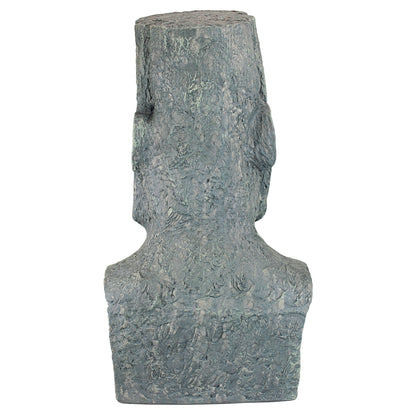 Design Toscano Easter Island Ahu Akivi Moai Monolith Garden Statue, Large 61 cm, Polyresin, Grey Stone