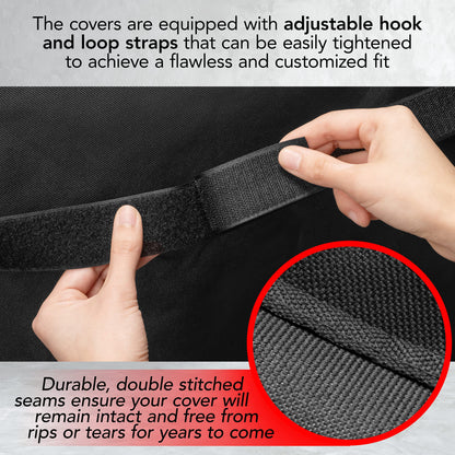 GrillTough Heavy Duty BBQ Grill Cover for Outdoor Grill  Waterproof, Weather Resistant, UV & Fade Resistant with Adjustable Straps  Gas Grill Cover
