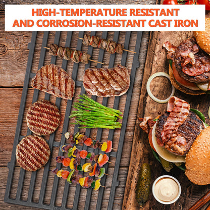 GFTIME 7637 44.5CM Grill Cooking Grate & Griddle for Weber Spirit ? & ? 200 series-Spirit E210/220 S210/220 Gas BBQ Grills (with Front Control Knobs),