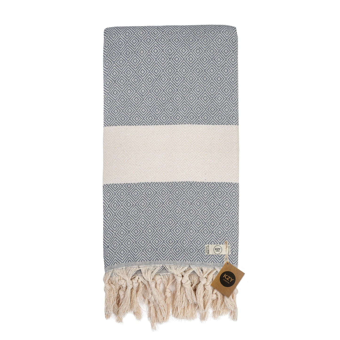KZY LONDON Beach Towel - 180 x 100 Extra Large Turkish Beach Towels for Camping, Swimming, Bath, Gym, Picnic - Quick Dry, Super Absorbent