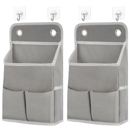 Huiguli 2 Pcs Foldable Wall Hanging Storage Bag with 4 Hooks