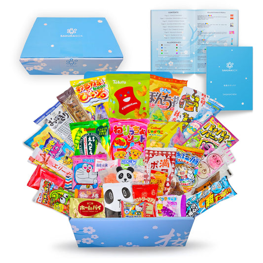Sakura Box Japanese Candy & Snacks 40 Piece Dagashi Set Food Gift