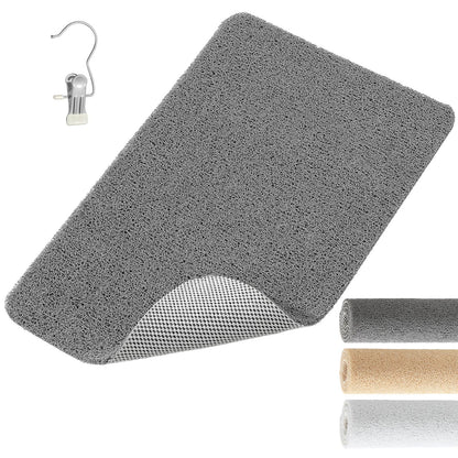 XIYUNTE Soft Shower Mat Non Slip Anti Mould, 60 x 40 cm, INCL. Hooks for Drying, PVC Bath Mat Non Slip Anti Mould