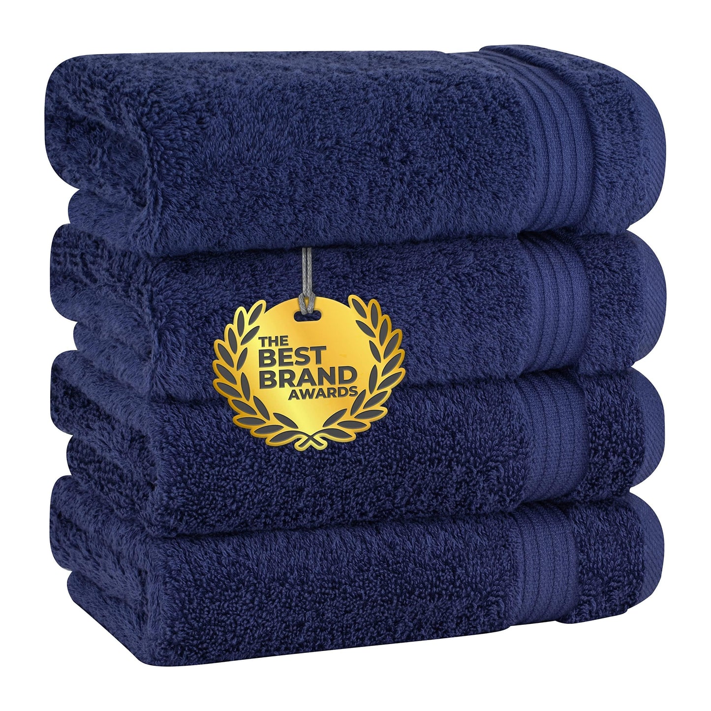 Cotton Paradise Hand Towels for Bathroom, 100% Turkish Cotton 16x28 inch 6 Piece Hand Towel Set, Soft Absorbent Face Towel Clearance Set, Navy Blue