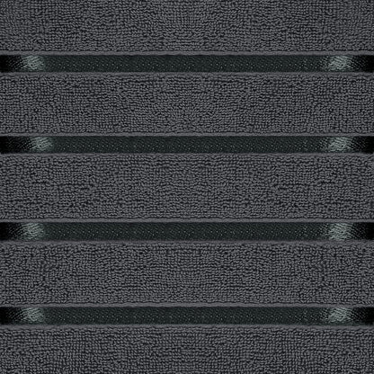 Utopia Towels 8-Piece Luxury Towel Set with Viscose Stripe, Grey