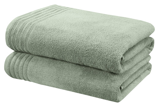 Rapport Home So Soft 2-Piece Towel Bale, 100% Cotton-Sea Green, Combed, 140 x 90 x 1 cm