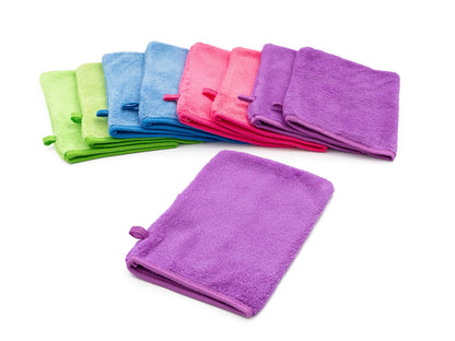 Pack of 8 Fluffy Microfibre Wash Mitts