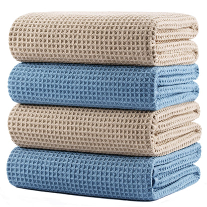 POLYTE 430 GSM Microfibre Quick Dry Waffle Bath Towel, 76.2x152.4 cm