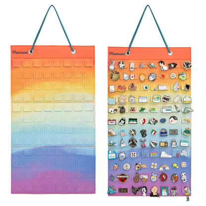 PACMAXI Hanging Brooch Pin Organizer, Display Pins Storage Case, Brooch Collection Storage Holder, Holds Up to 96 Pins.(Not Include Any Accessories)