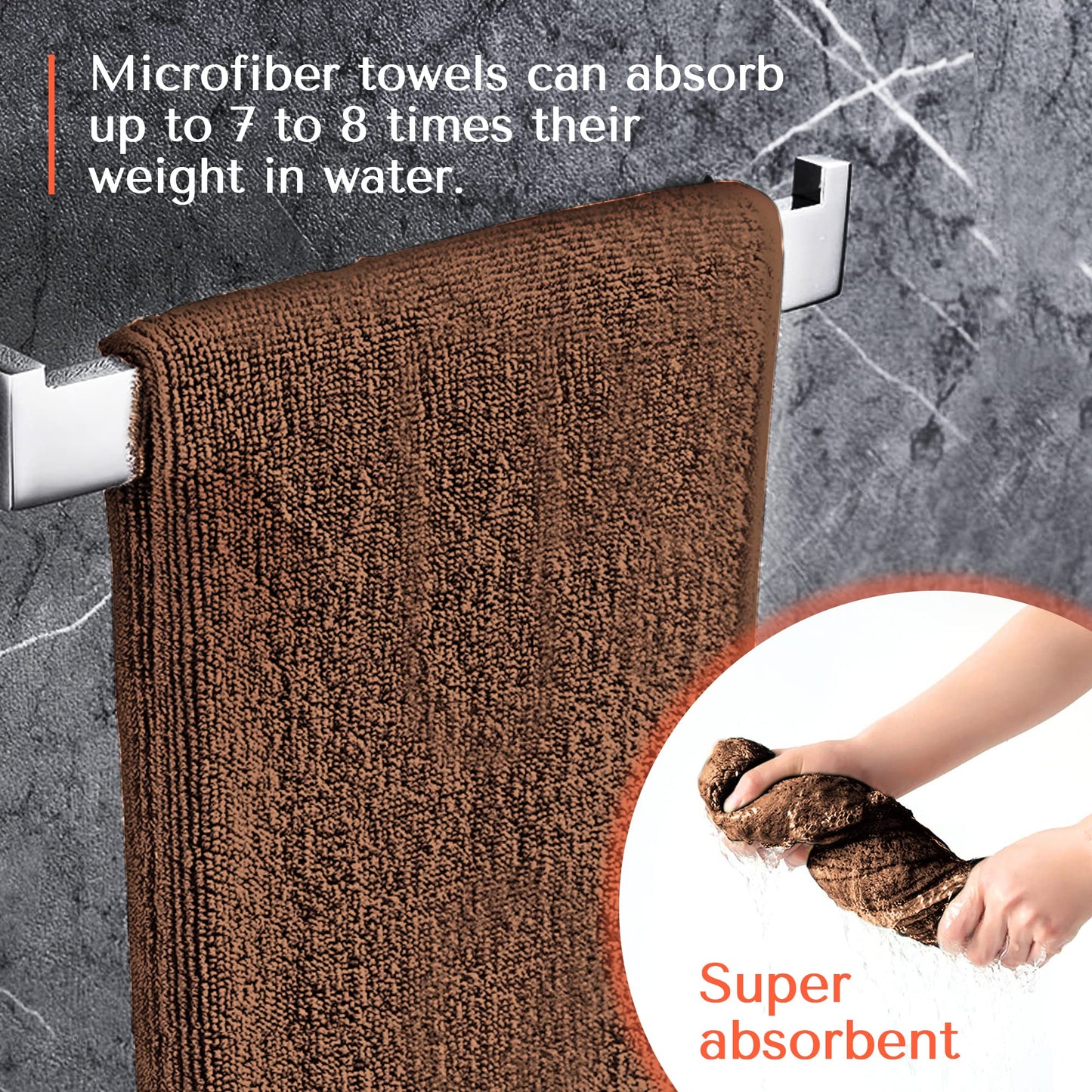 TASALON Microfiber Hair Towel for Salon, 10 Piece Towel Set