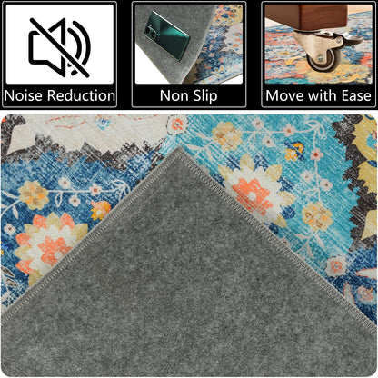 Famibay Office Chair Mat for Hardwood Floor 90x120cm Chair Floor Protection Mat Non Slip Rubber Computer Desk Chairs Mats for Hard Floors Home Office
