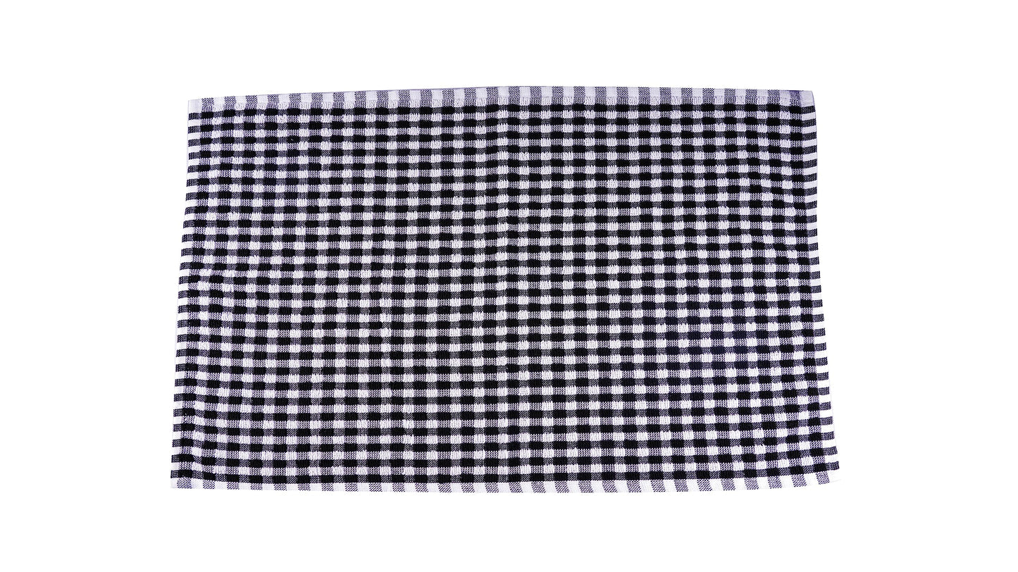 QUALITY HOME TEXTILES 100% CottonTerry Towelling Tea Towels with Hanging Loop | Pack of 3| Kitchen Hand Towels Dish Cloth Super Absorbent Soft Touch