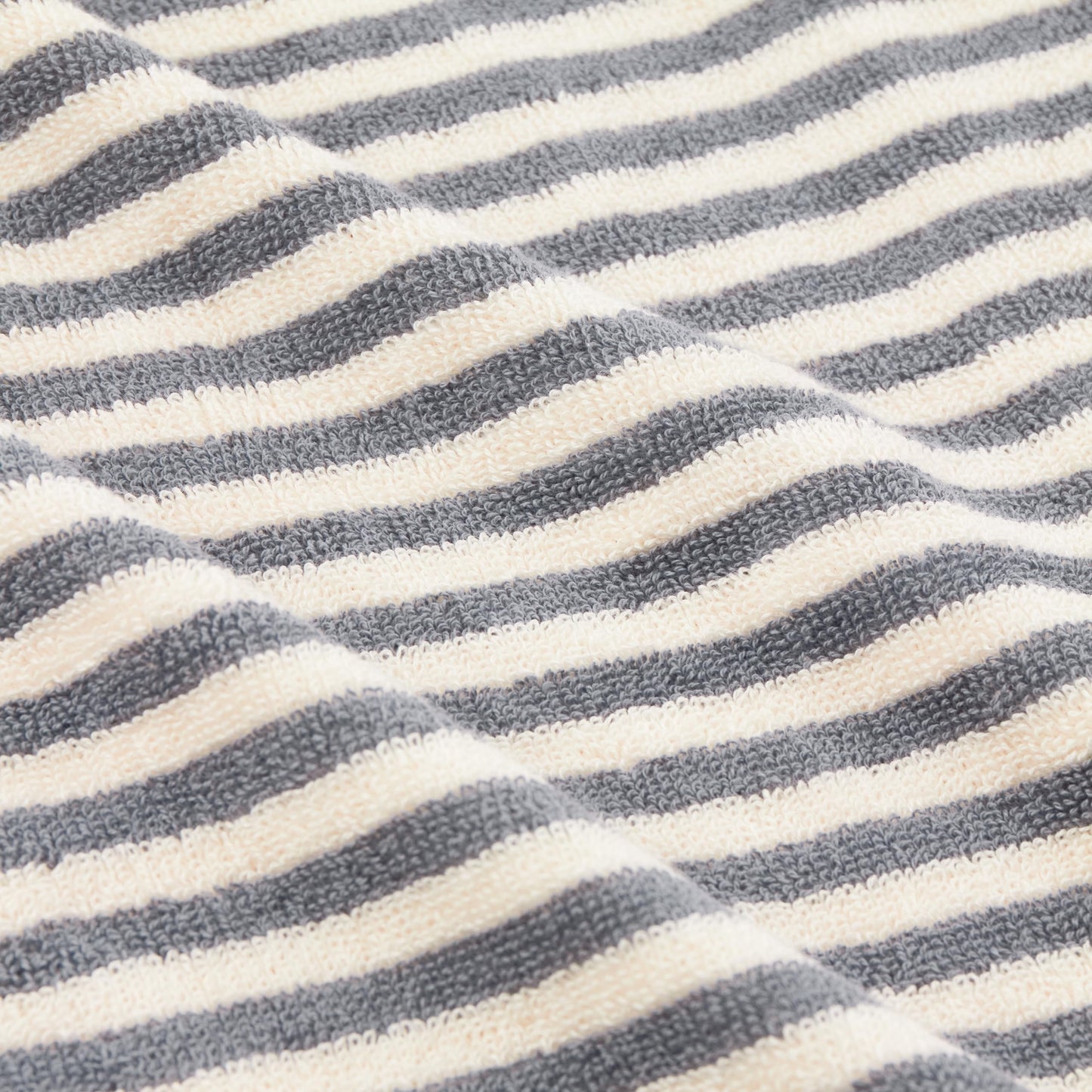 Yard Hebden Striped Cotton Terry XL Bath Sheet (Grey, 100 x 180 cm)