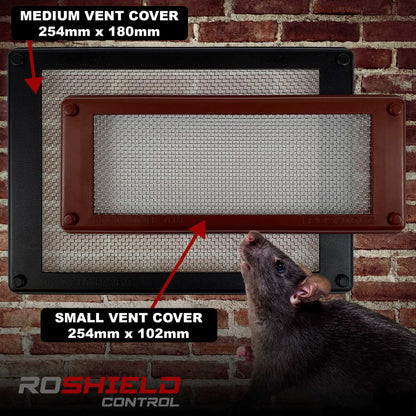 Roshield Pest Proofing Air Brick Mesh Vent Cover | Mouse Insect Rodent Control Prevention x 10 (Dark Grey, Standard)