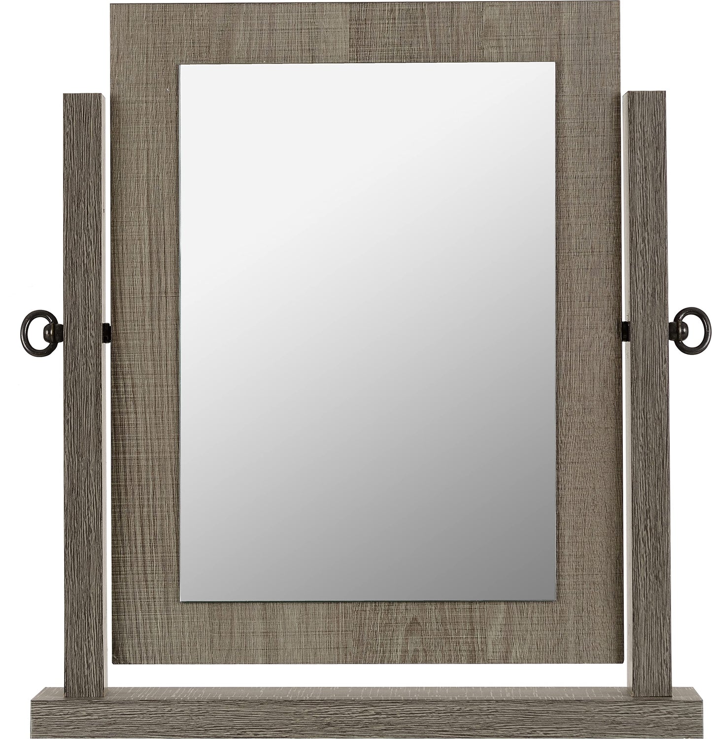 Seconique Lisbon Dressing Table Mirror in Black Wood Grain