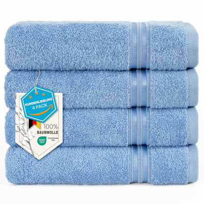 Hammetex Bathrobe 100% Cotton Unisex for Men and Women Quality 400 g/m² Quality Soft Absorbent Terry Towelling Bathrobe for Couples with Pockets