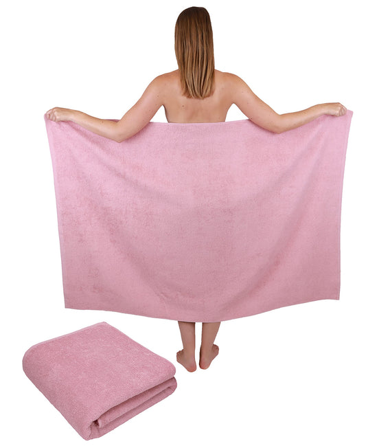 Betz 2 pieces maxi shower towels XXL bath towel size 100x150cm BERLIN Color lotus - BERLIN