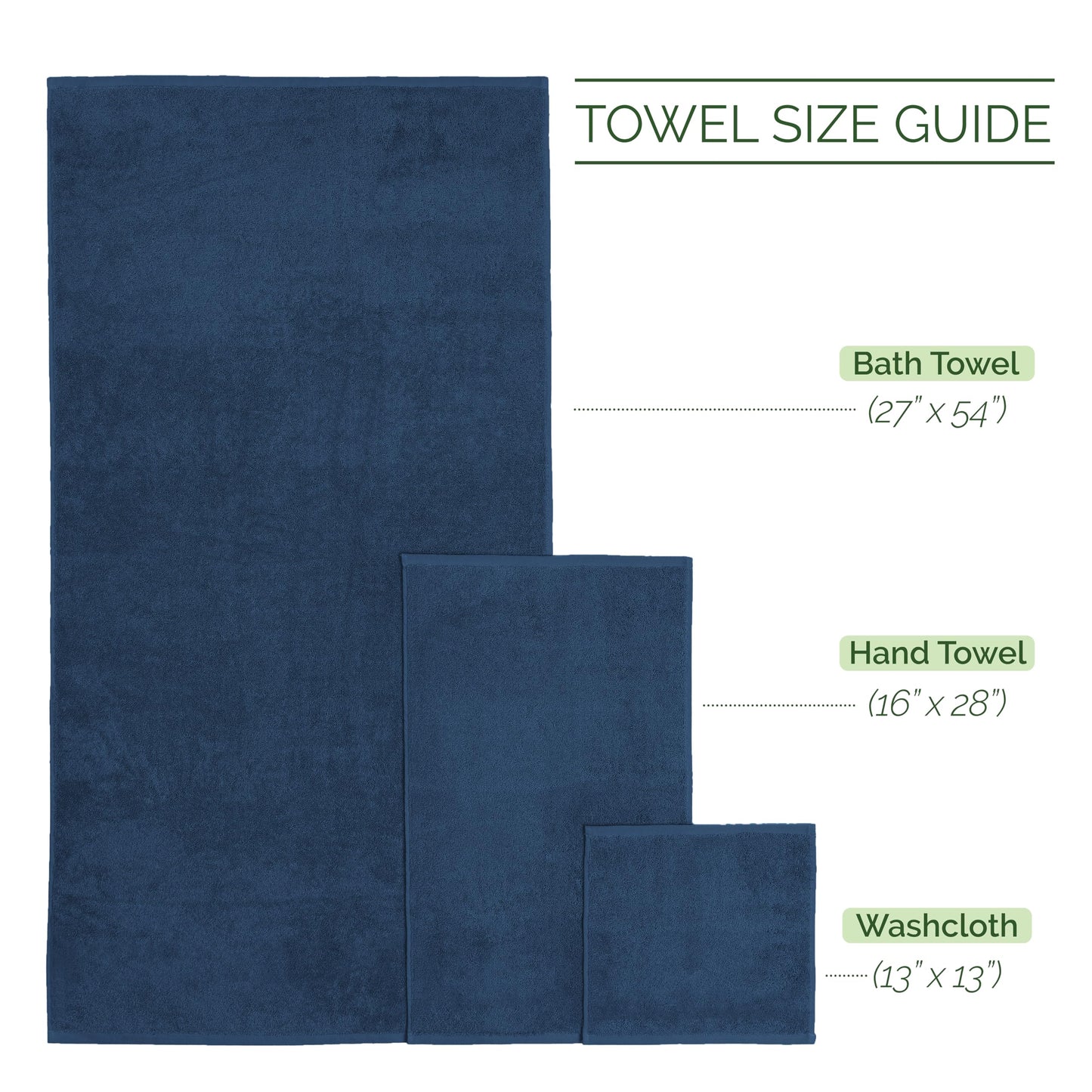 Elegant Comfort 4 Lines Viscose Stripe 6-Piece Premium Towel Set - 100% Turkish Cotton High Absorbent Luxury Bathroom Towels – Includes 2 Washcloths