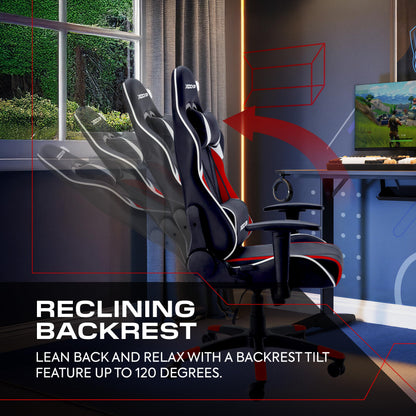 X-Rocker Agility Compact High Back eSports Gaming Chair for Kids & Teens - 3D Armrests, Head & Lumbar Cushion, Height Adjustable