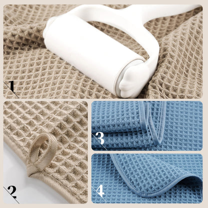 POLYTE 430 GSM Microfibre Quick Dry Waffle Bath Towel, 76.2x152.4 cm