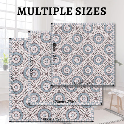 Square Loofah Shower Mat Non Slip 70x70 CM, Anti Mould Quick Drying PVC Mat for Inside Shower & Wet Room, Anti Slip for Elderly & Adults, Textured